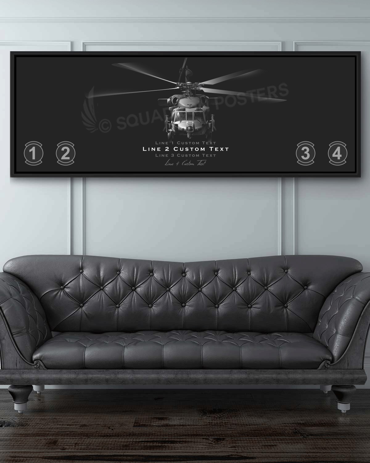 HH-60 Guns Forward Personalized Jet Black