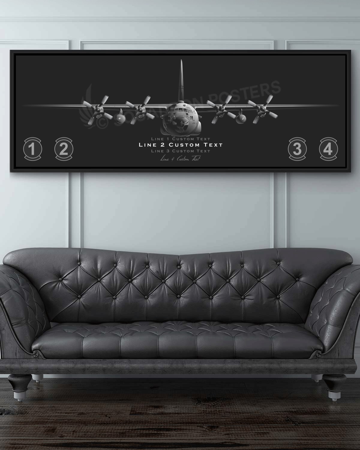 Personalized Jet Black C-130H 139th OG