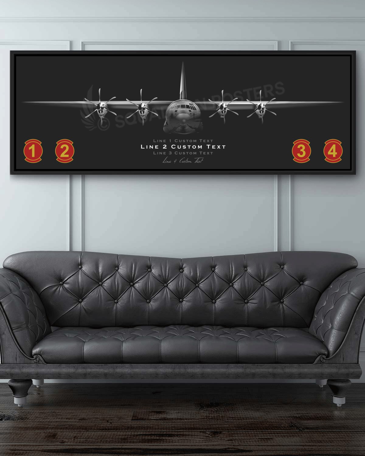 C-130J Super Hercules Personalized Jet Black – Color Patches C-130J Super Hercules Personalized Jet Black – Color Patches