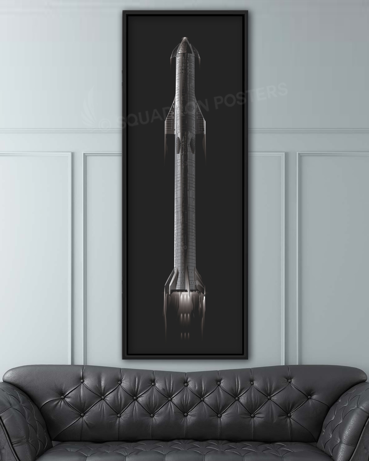 SN-10 Booster Personalized Jet Black Lithograph
