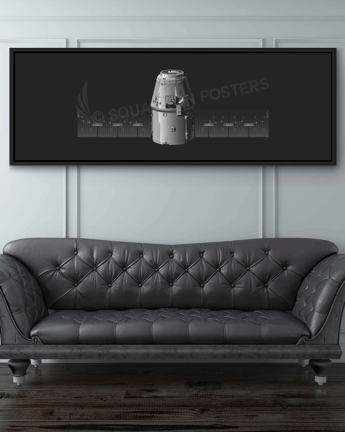 Starlink Satellite Jet Black Lithograph