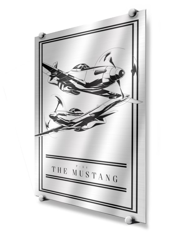 P-51 Mustang Modern Monochrome