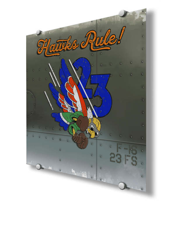 23 FS Hawks Rule Metal Nose Art