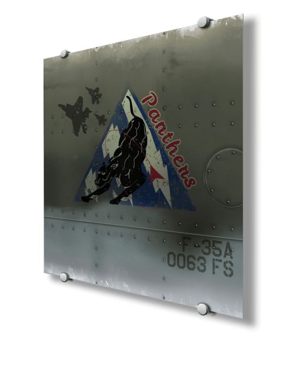 63d Fighter Squadron Metal Nose Art