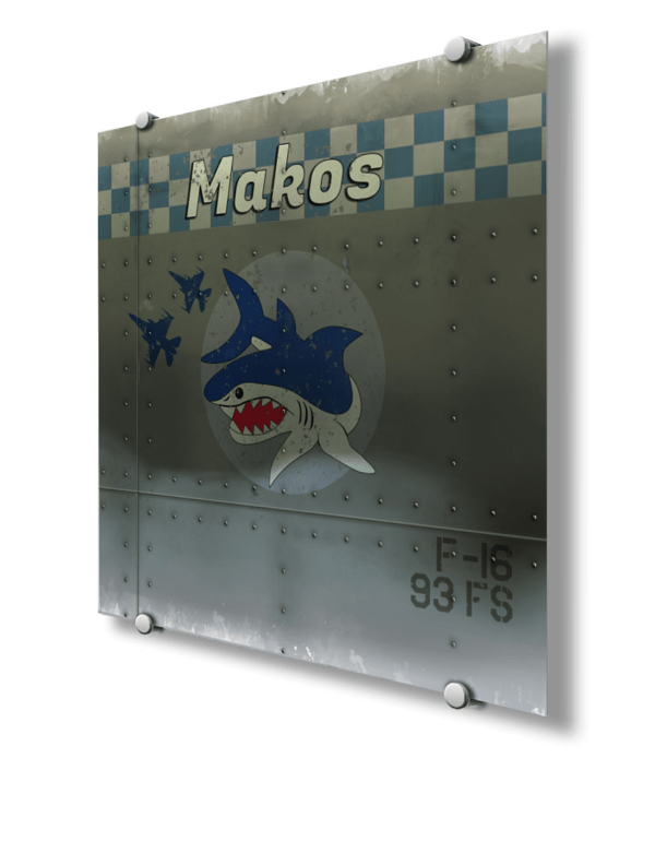 93rd Fighter Squadron “Makos” Nose Art Blue Version