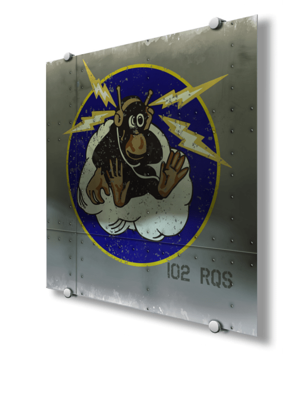102d Rescue Squadron Metal Nose Art