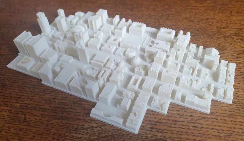 A 3d print of part of Skala - the main city in Trinity