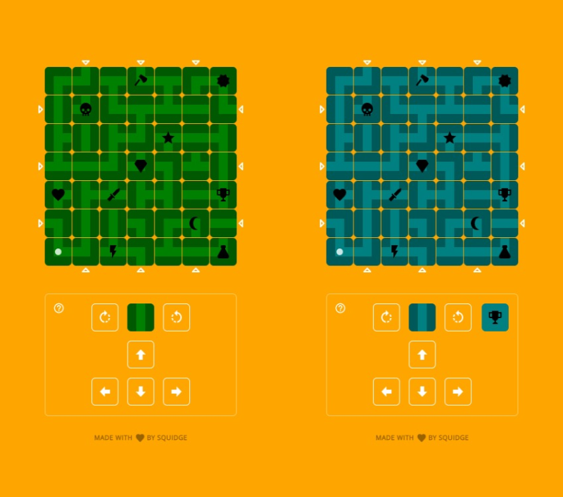 The two versions of the Labyrinth game - Normal and Advanced