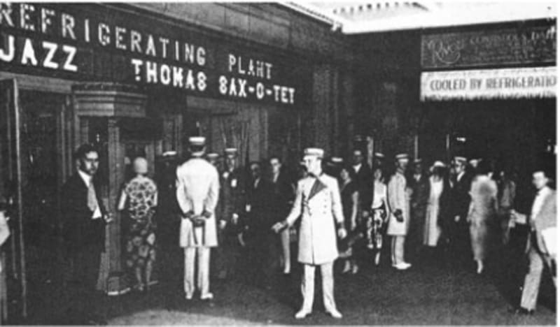 An early air-conditioned movie theatre: the Rivoli, New York City 1926. Photo: ASHRAE Journal, June 1969 p.50