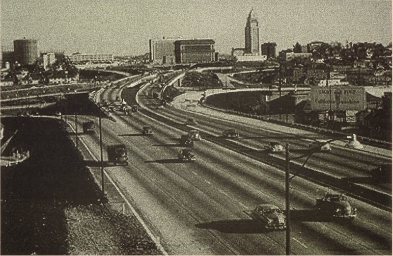 The Hollywood Freeway in the 1950s