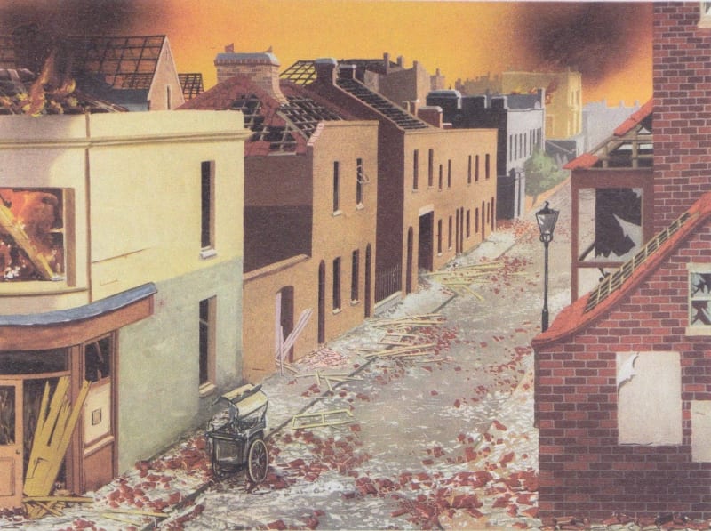 A companion Home Office poster showing the effects of a nuclear attack