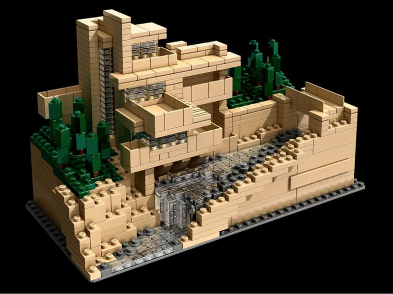 The Lego 'Architecture' kit 21005 for Frank Lloyd Wright's Fallingwater, no longer manufactured