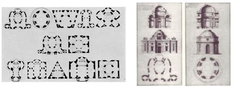 Plans by Thomas Gobert making the words 'LOVIS LE GRAND' 