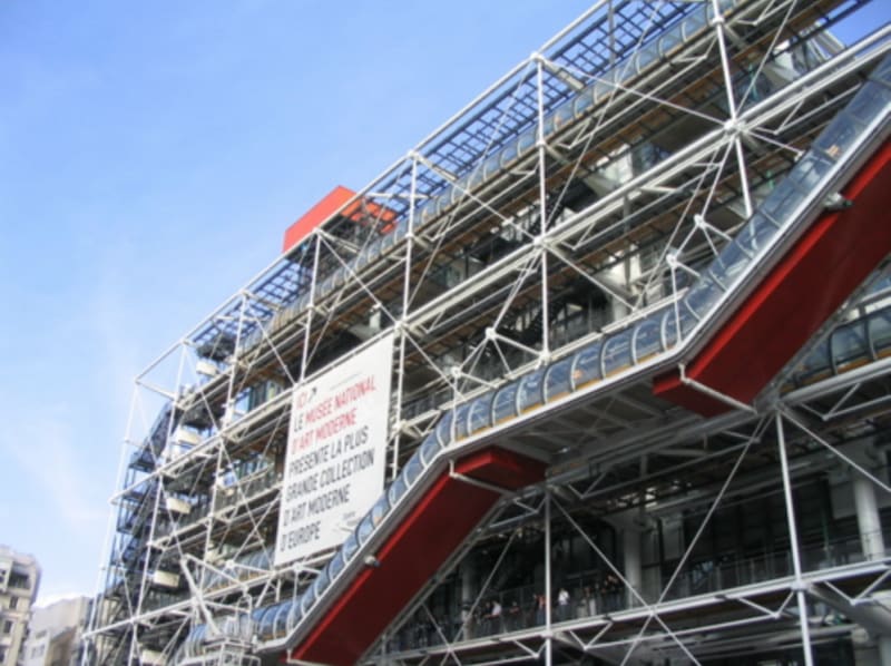 The Pompidou Centre in Paris by Richard Rodgers and Renzo Piano: photo by Leland from Wikipedia