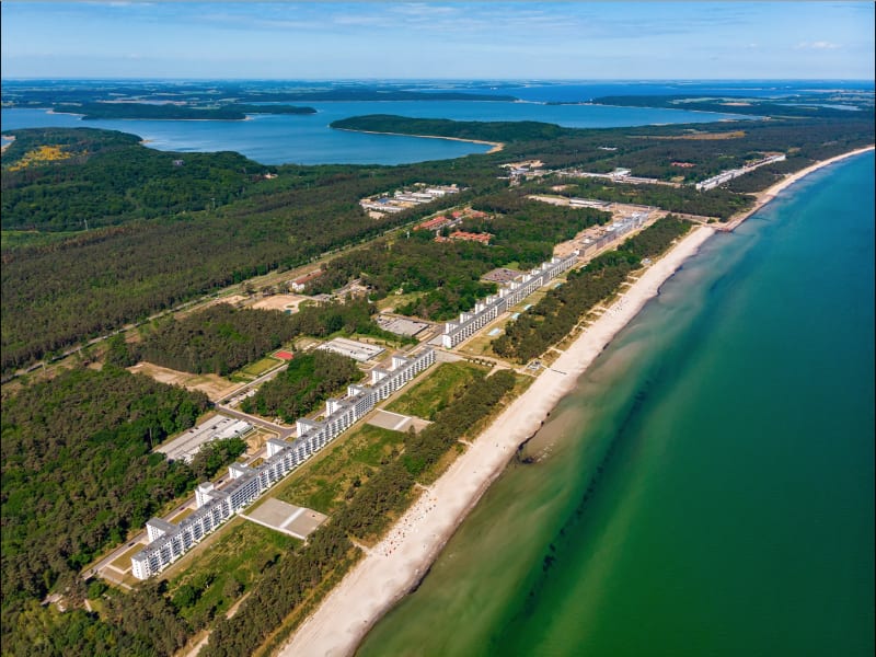 Aerial photo of Prora today by Ralf Roletschek