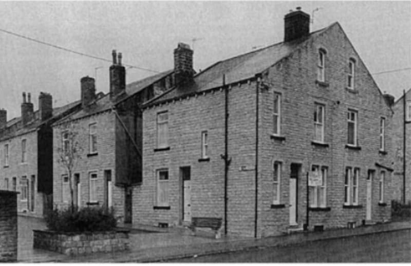 'Quarter-detached' houses in Keighley, Yorkshire, late 19th century: photo by Stefan Muthesius