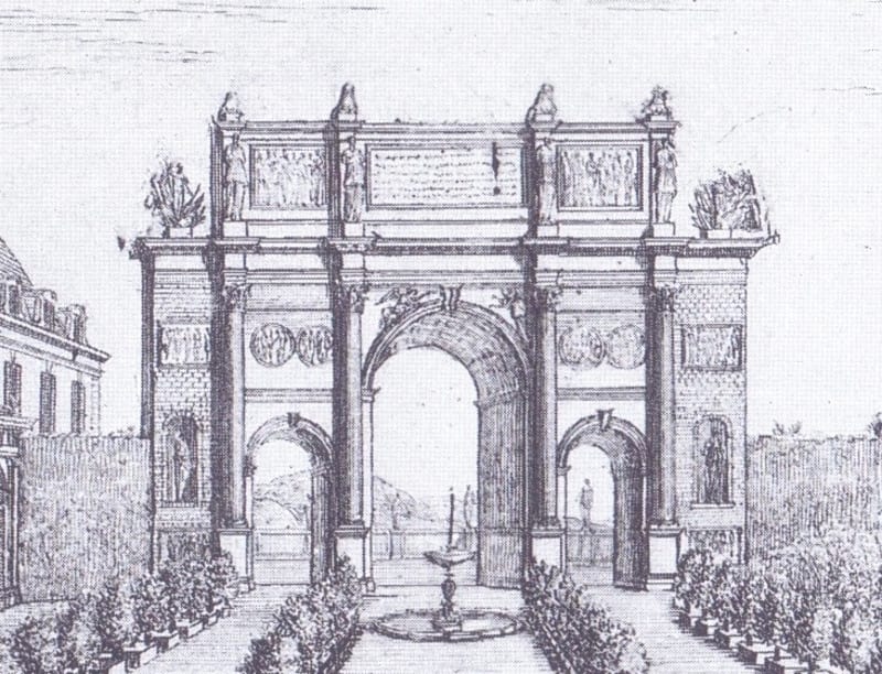 Lemaire's full-size painting of the Arch of Constantine