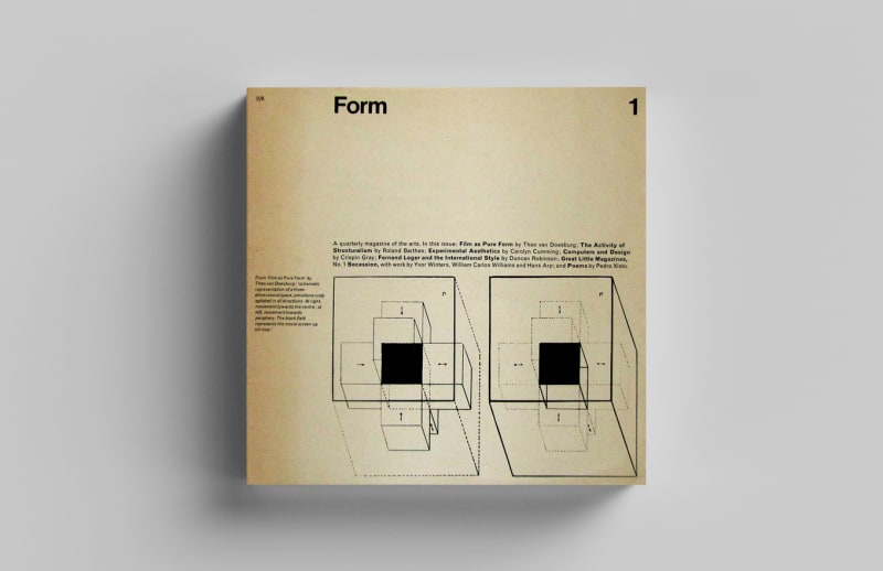 The cover of issue 1 of Form