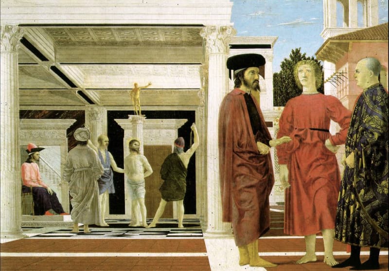 Piero della Francesca.'The Flagellation of Christ', c.1455-1460