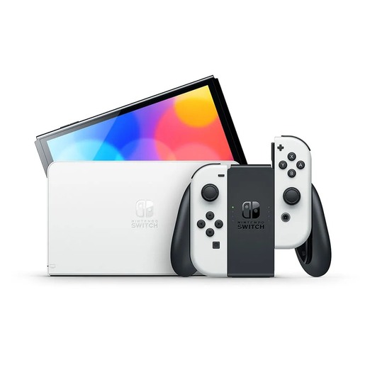 Nintendo Switch OLED, Switch V2 e Switch Lite lado a lado sobre uma mesa