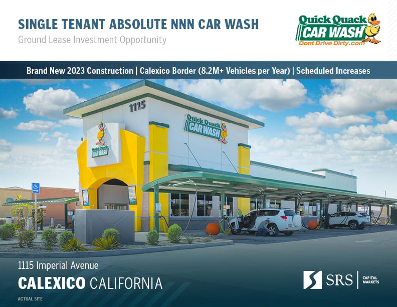 Calexico CA - Quick Quack Car Wash | Retail investment sale in Calexico ...