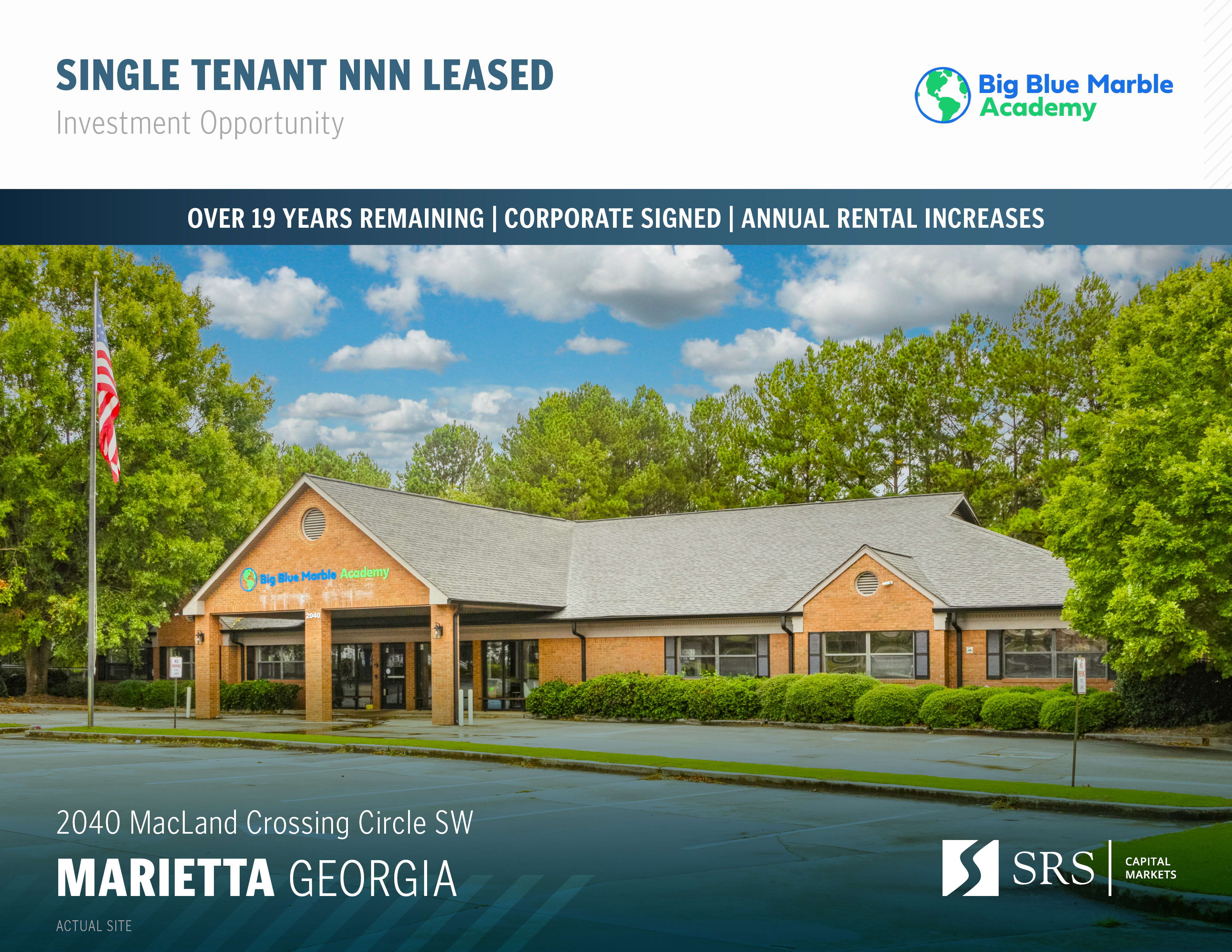 Marietta, GA - Big Blue Marble Academy | Retail investment sale in