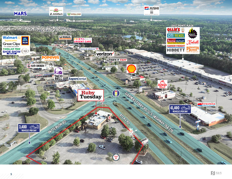 Ruby Sc Map Columbia, SC - Ruby Tuesday | Retail investment sale in Columbia, South ...