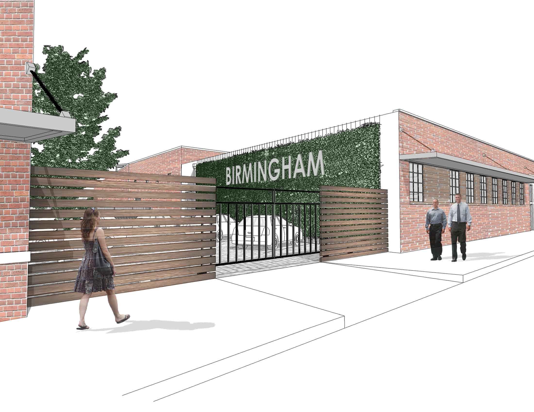 Tillman Building | Entry Perspective for 2nd Ave N  | Conceptual Art