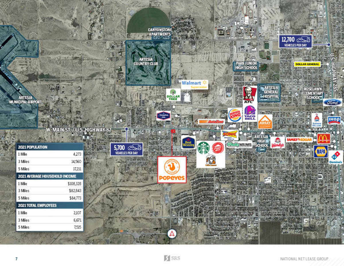 Artesia, NM Popeyes Retail investment sale in Artesia, New Mexico SRS