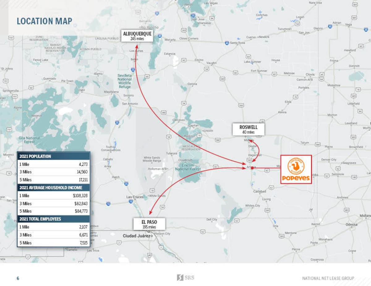 Artesia, NM Popeyes Retail investment sale in Artesia, New Mexico SRS