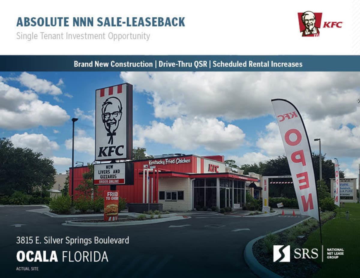Ocala, FL KFC Retail investment sale in Ocala, Florida SRS