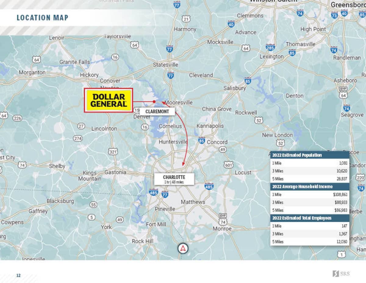 Claremont, NC Dollar General Retail investment sale in Claremont