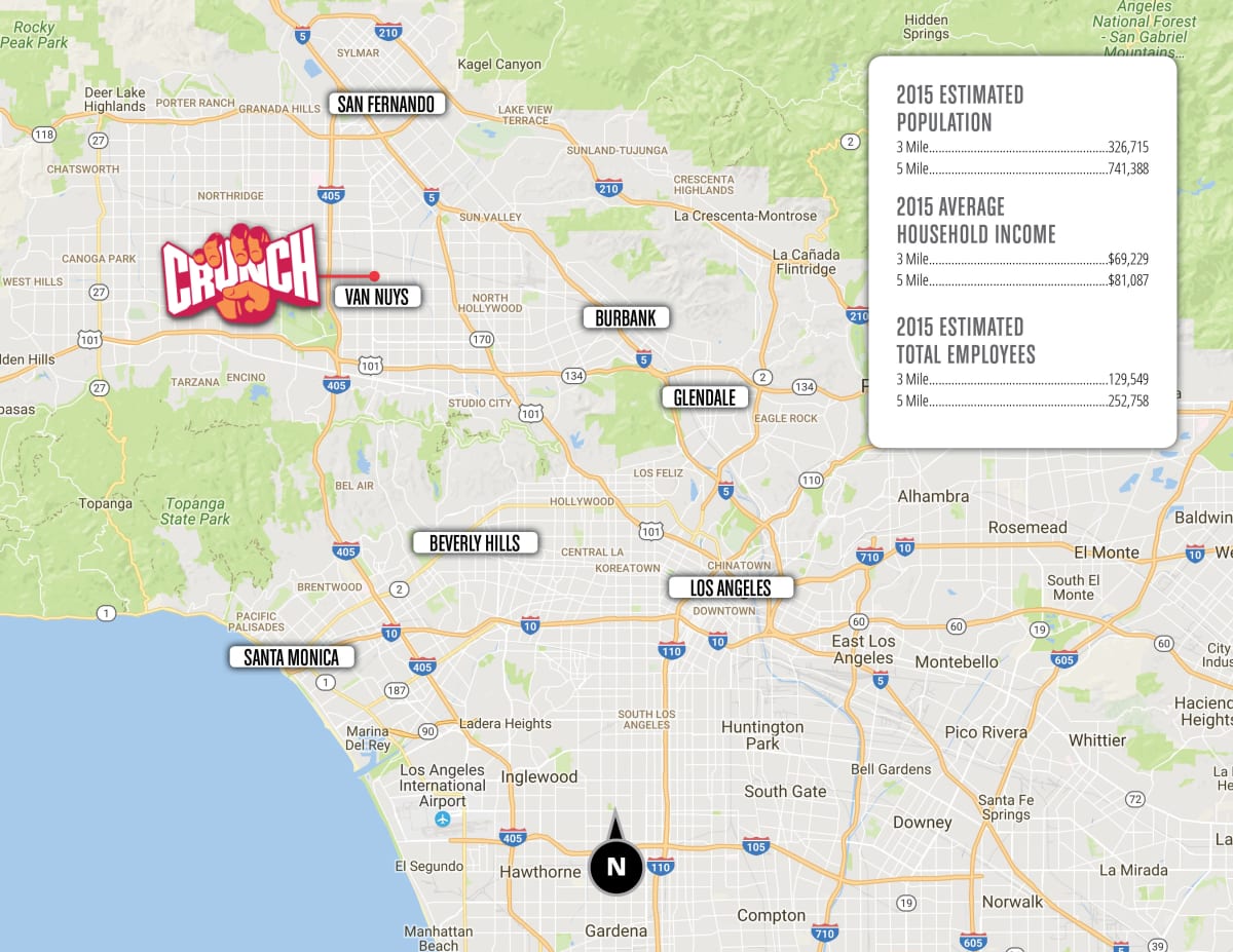 Van Nuys, CA Crunch Fitness Retail investment sale in Van Nuys, California SRS