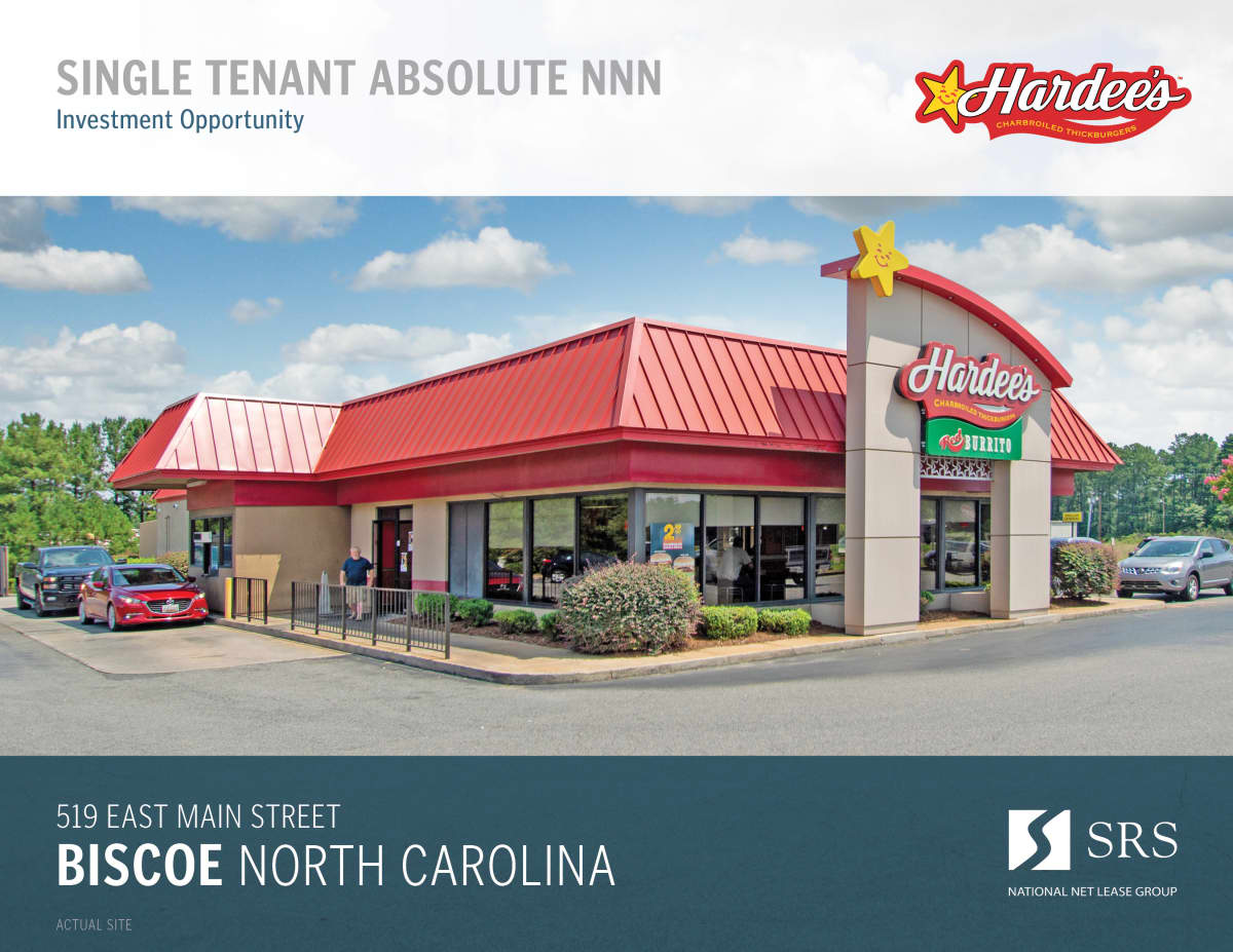 Biscoe, NC Hardee's Retail investment sale in Biscoe, North