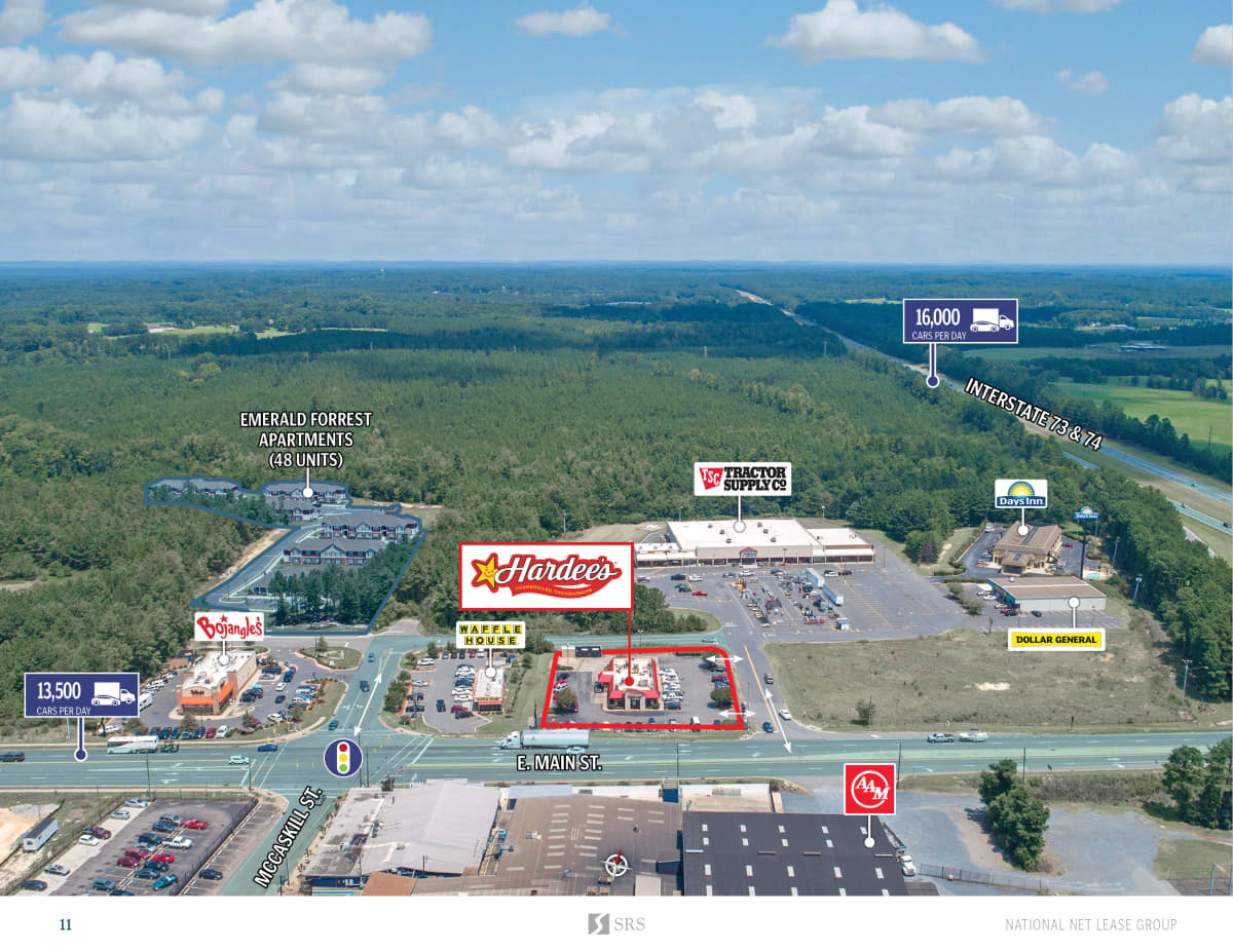 Biscoe, NC Hardee's Retail investment sale in Biscoe, North