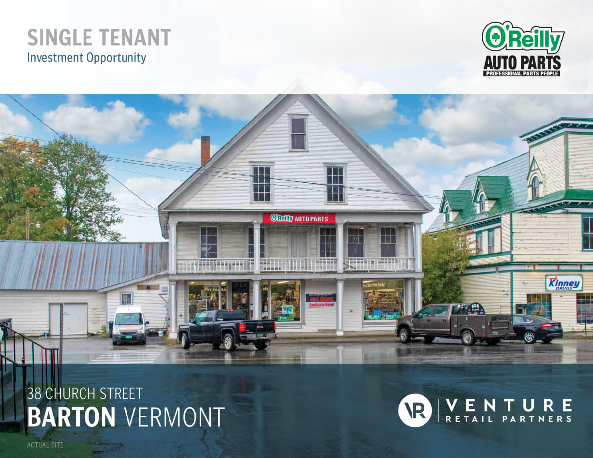 Barton, VT O'Reilly Auto Parts Retail investment sale in Barton