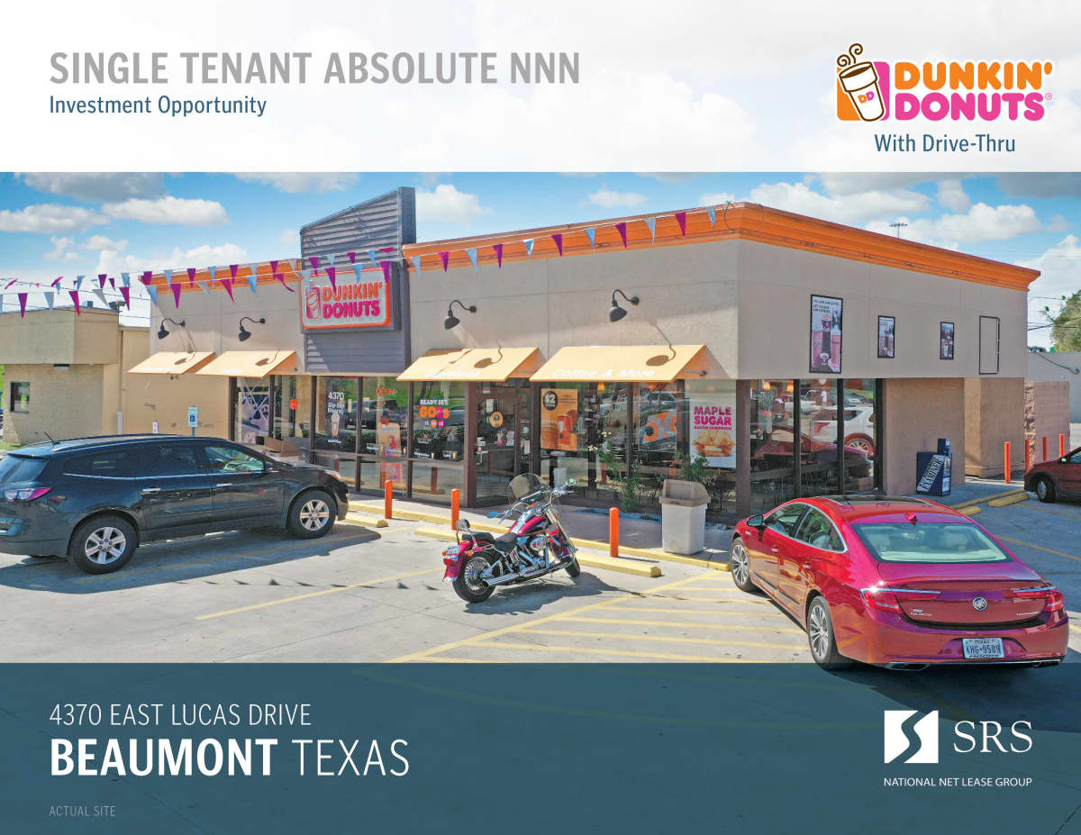 Beaumont TX Dunkin Donuts E Lucas Dr Retail investment sale