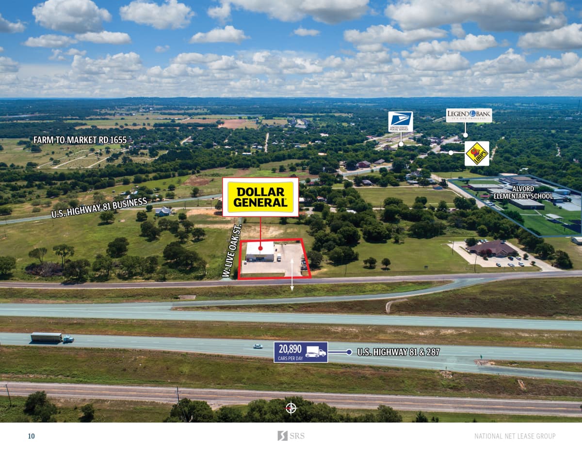 Alvord, TX Dollar General Retail for sale in Alvord, Texas SRS
