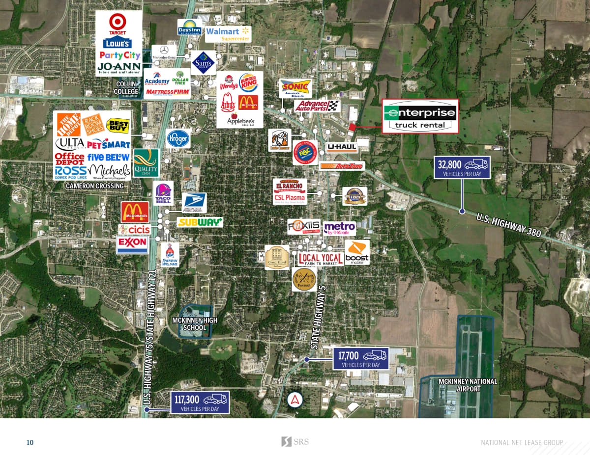 McKinney, TX Enterprise Truck Rental Retail investment sale in