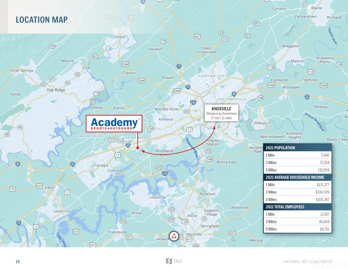 Knoxville, TN Academy Sports Retail investment sale in Knoxville