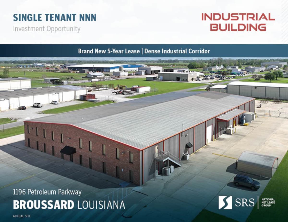 Broussard, LA Industrial Building Industrial investment sale in