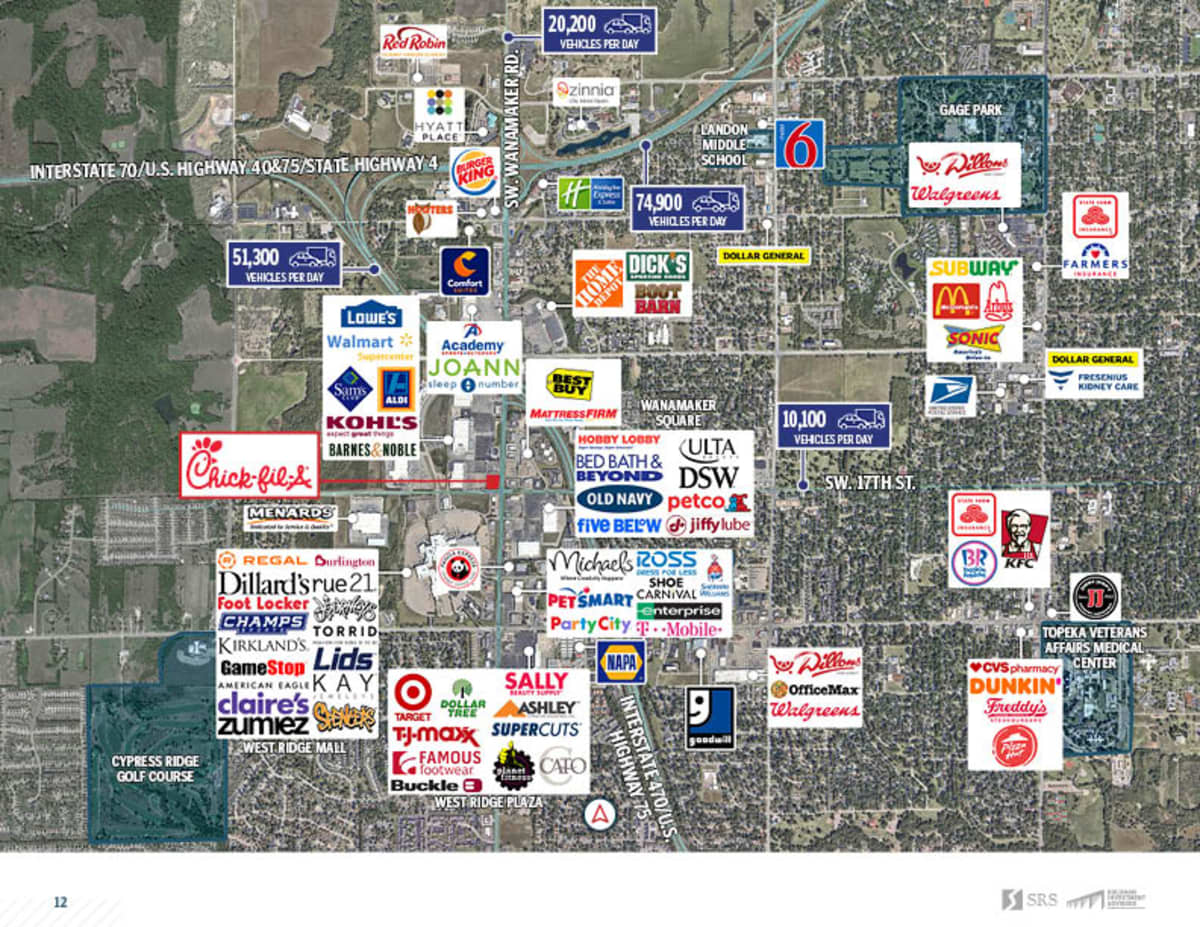Topeka, KS ChickfilA Retail investment sale in Topeka, Kansas SRS