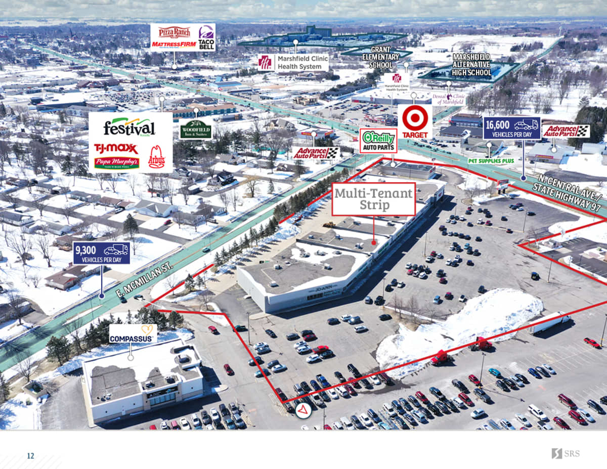 Marshfield, WI MultiTenant Strip Retail investment sale in