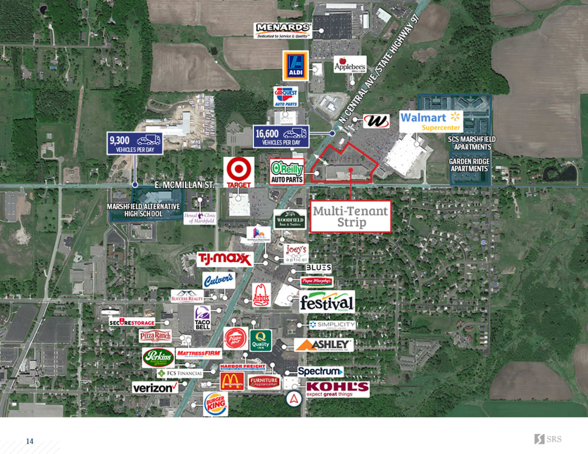 Marshfield, WI MultiTenant Strip Retail investment sale in