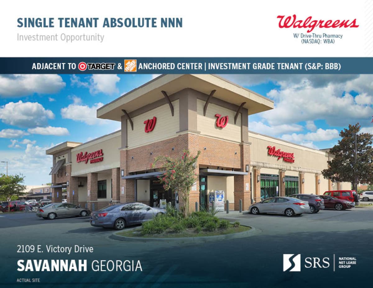 Savannah, GA Walgreens Retail investment sale in Savannah,
