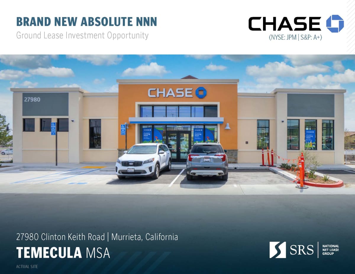 Murrieta, CA - Chase Bank | Retail investment sale in Murrieta ...