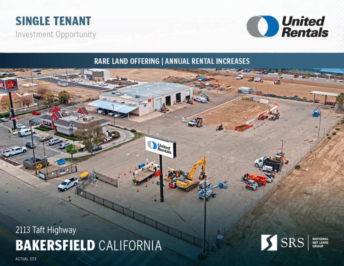 Bakersfield, CA United Rentals Industrial investment sale in