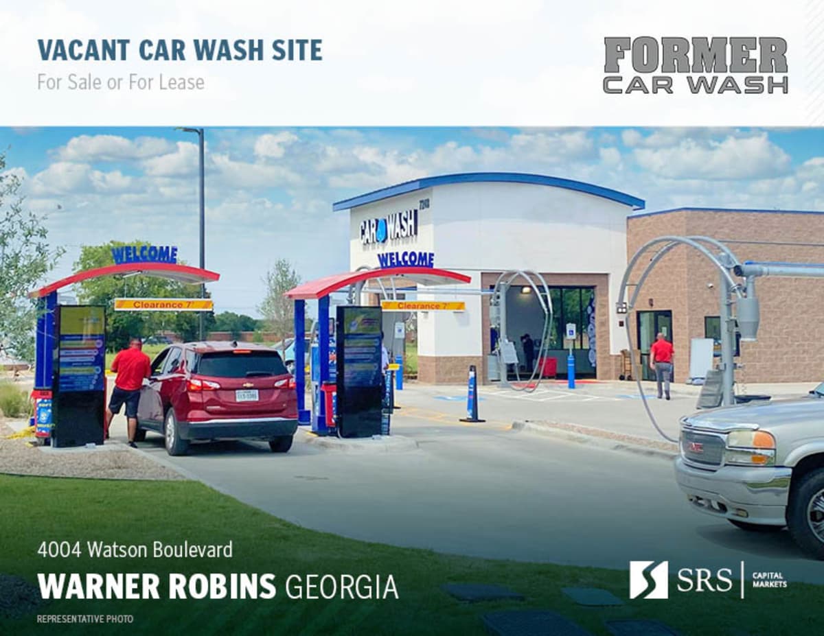 Warner Robins, GA Vacant Car Wash Retail investment sale in Warner