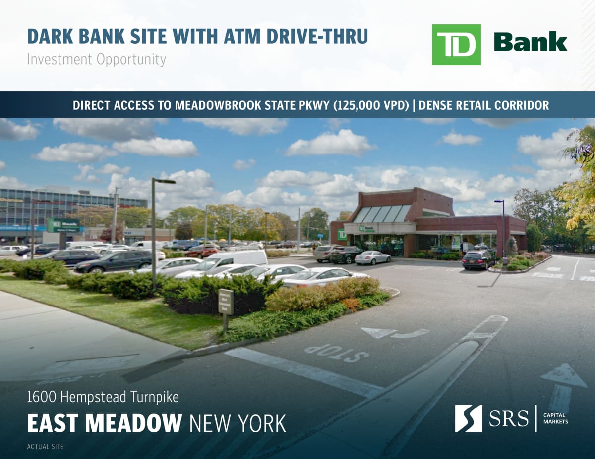 East Meadow, NY - Dark TD Bank | Retail investment sale in East Meadow