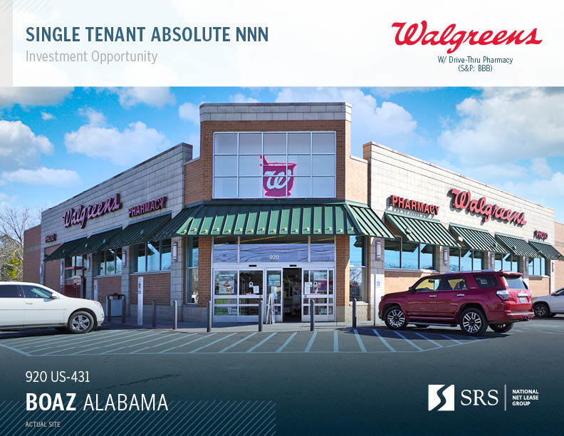 Boaz, AL Walgreens Retail investment sale in Boaz, Alabama SRS